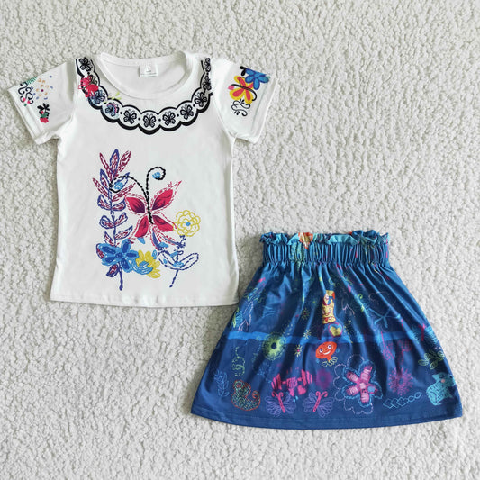 Baby girls design 2pcs skirt outfit