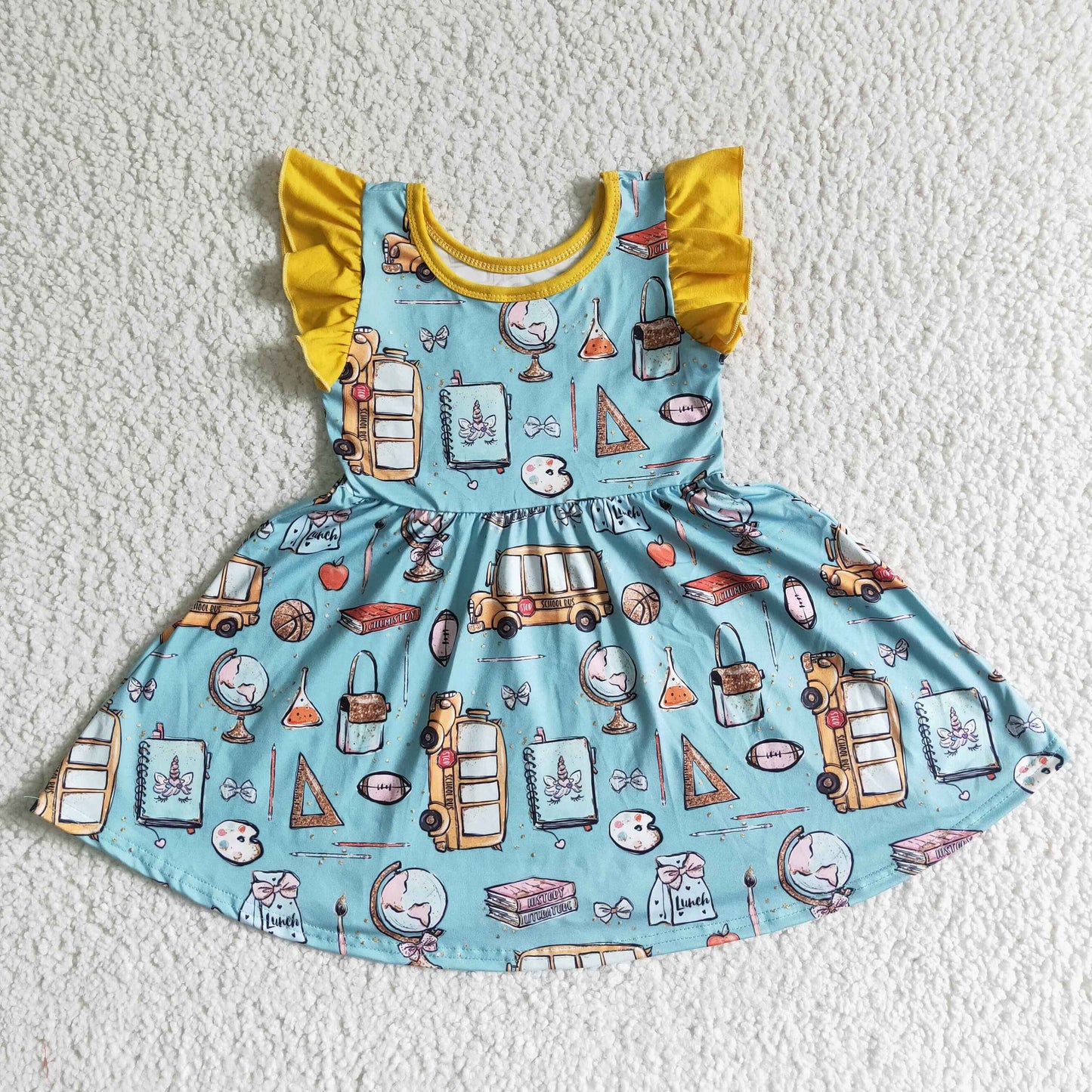 Infant toddle girls back to school summer dress