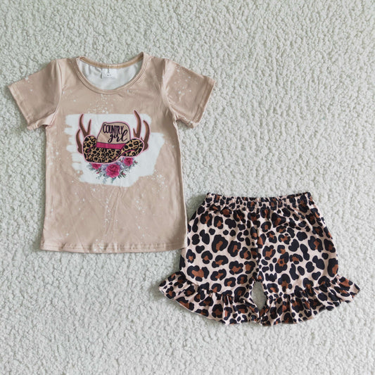 Country girl western design summer clothing set
