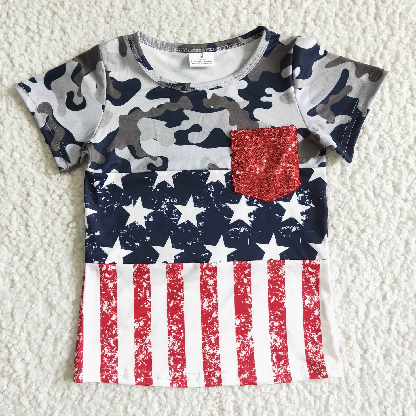 kids boys short sleeve July 4th summer t-shirt