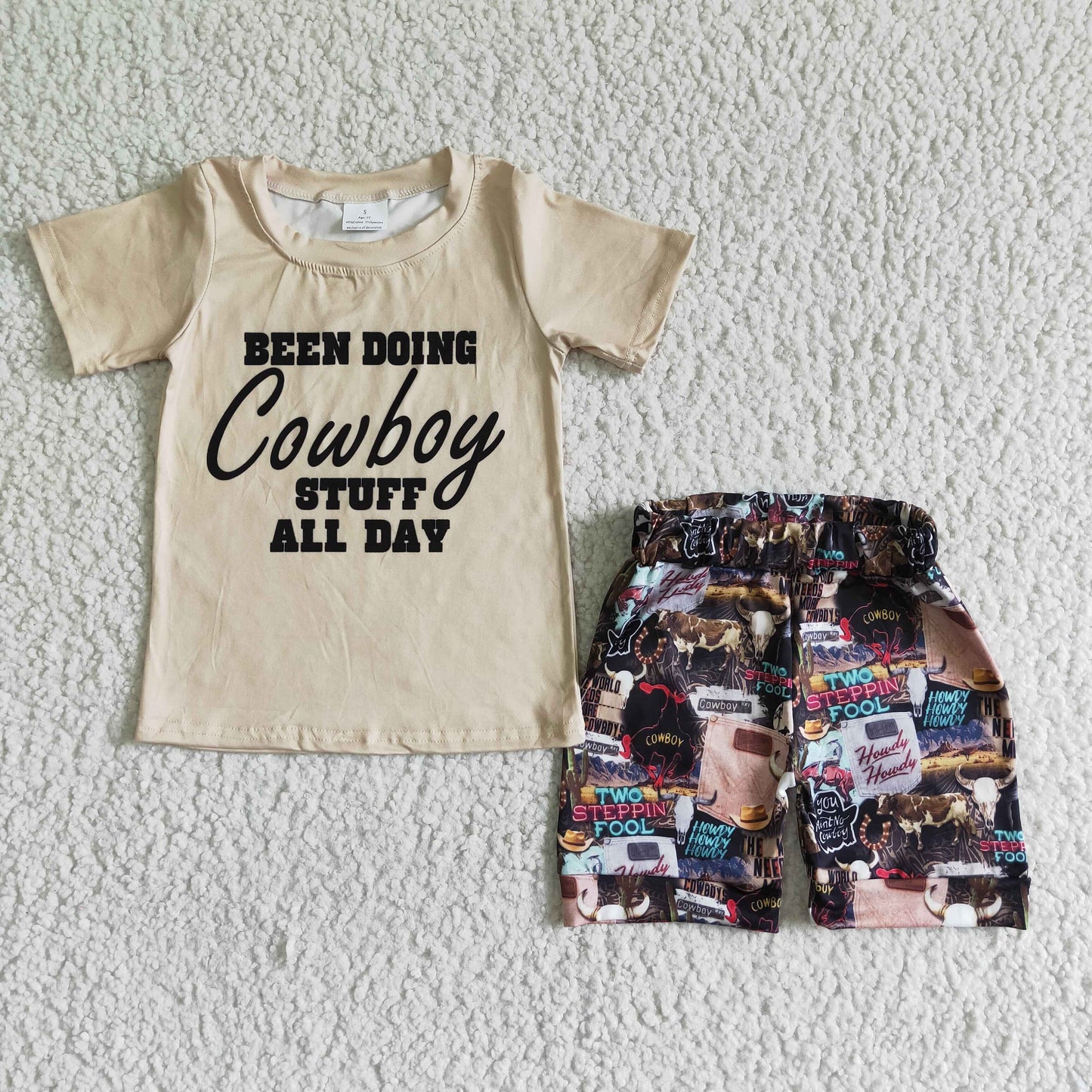 Baby boys Cowboy print summer clothing