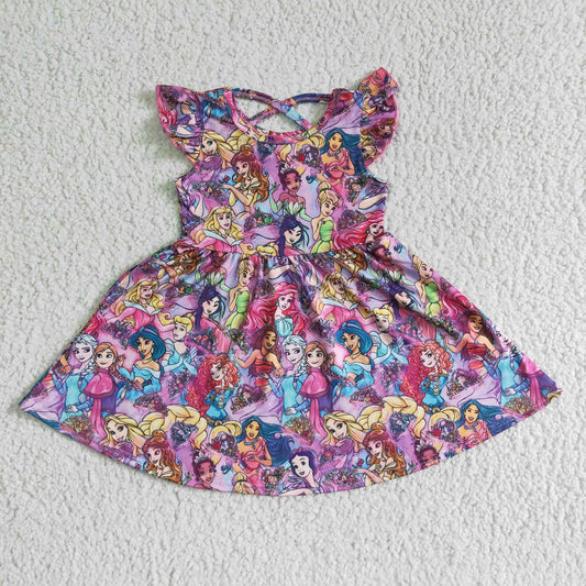 Infant Toddle Girls Flutter Sleeve Princess dress