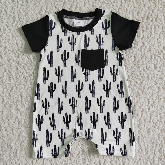 Infant toddle boys cactus romper