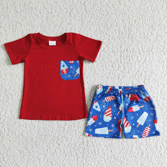 Baby boys Popsicle July 4th summer outfit