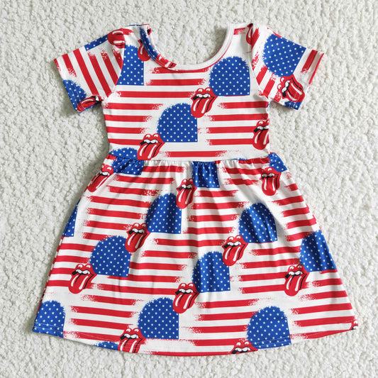 kids baby girls Forth of July Dress