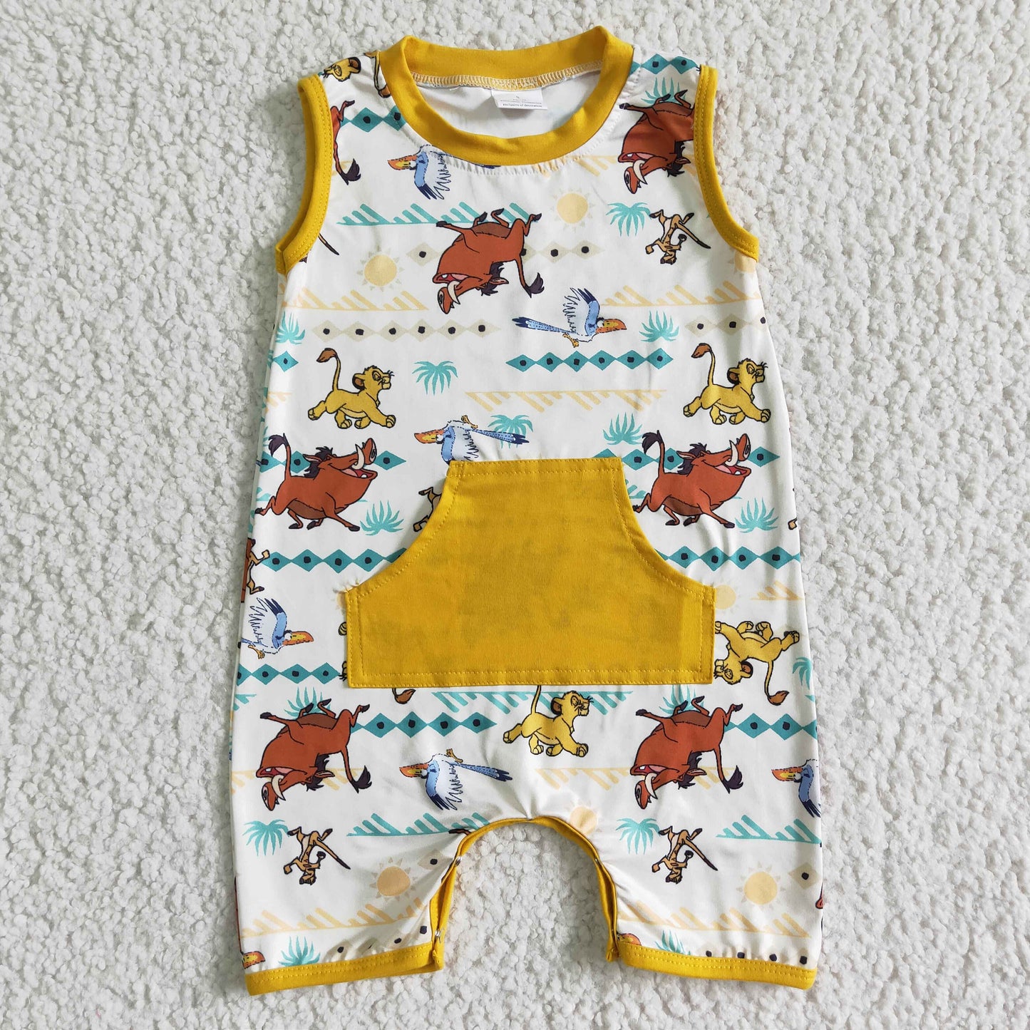 Infant baby boy summer romper