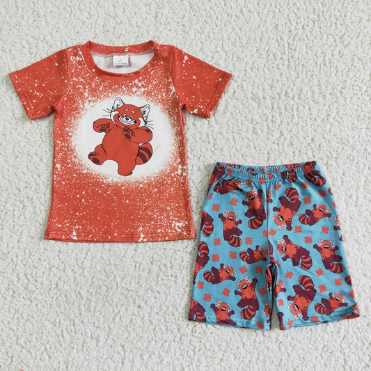 kids boy  red cartoon outfit