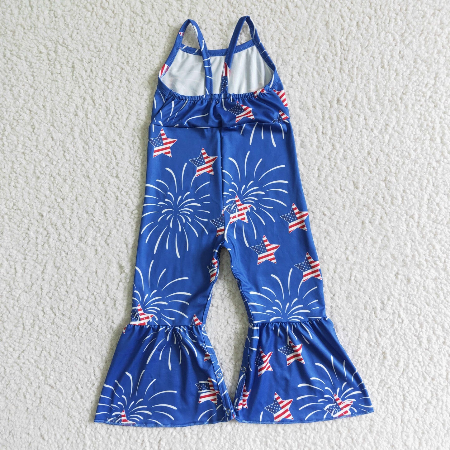 baby girls July 4th jumpsuit