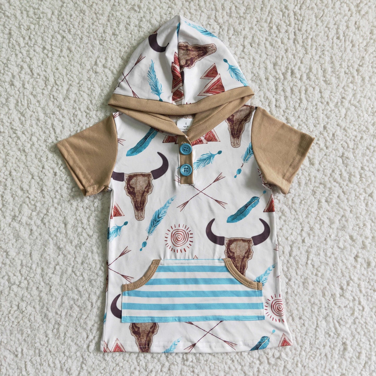 Toddle boy kids western hoodie top