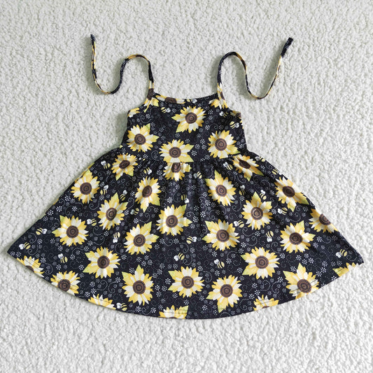 Sunflower straps summer dress