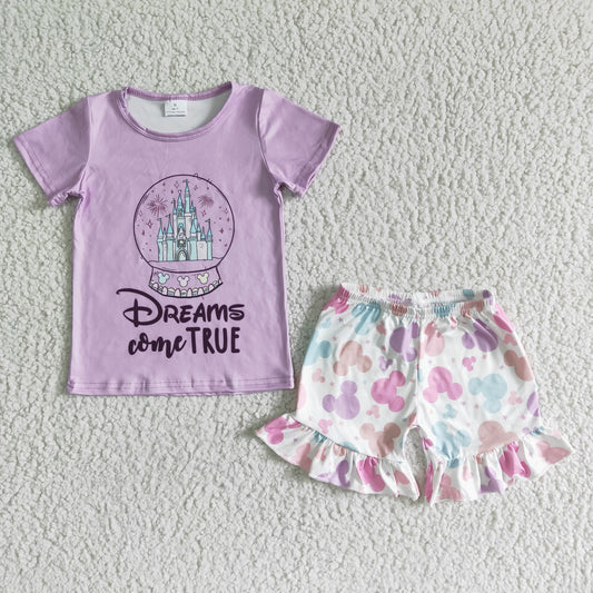 baby girls lavender cartoon outfit