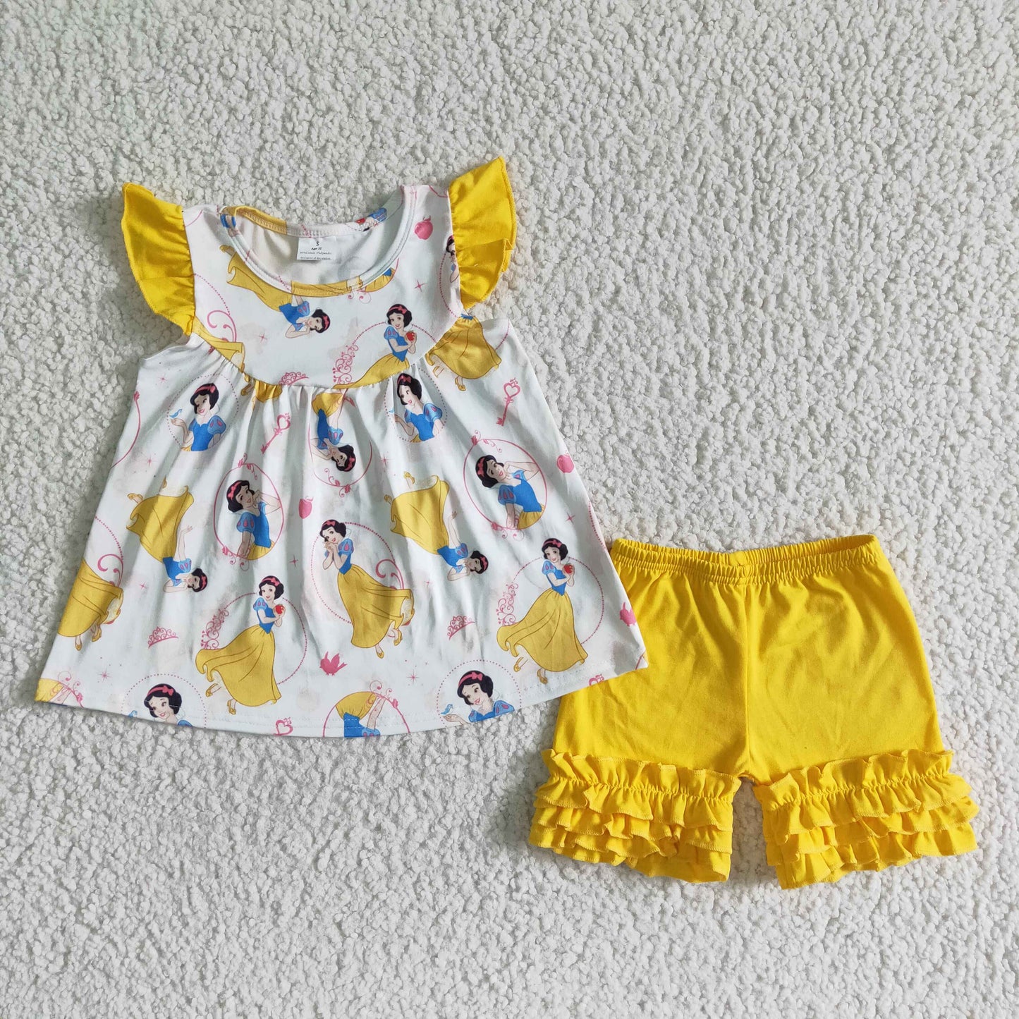 baby girls princess print summer outfit