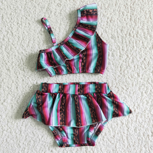 girls summer leopard swimsuit