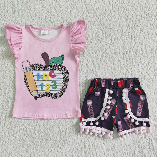ABC back to school 2pcs Wholesale  clothing set
