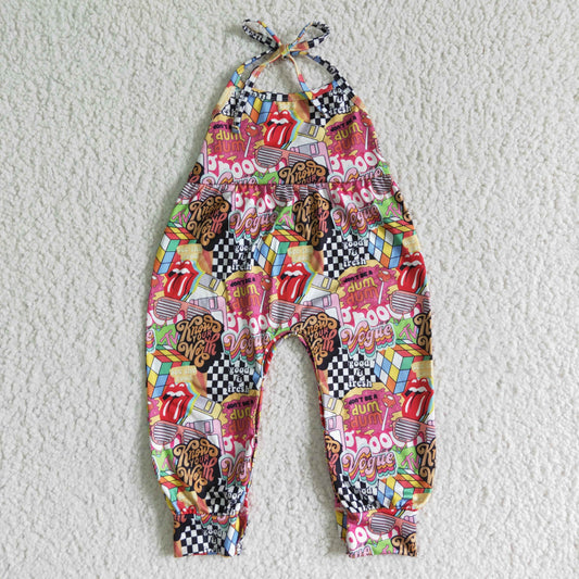 toddle children girls summer vintage jumpsuit