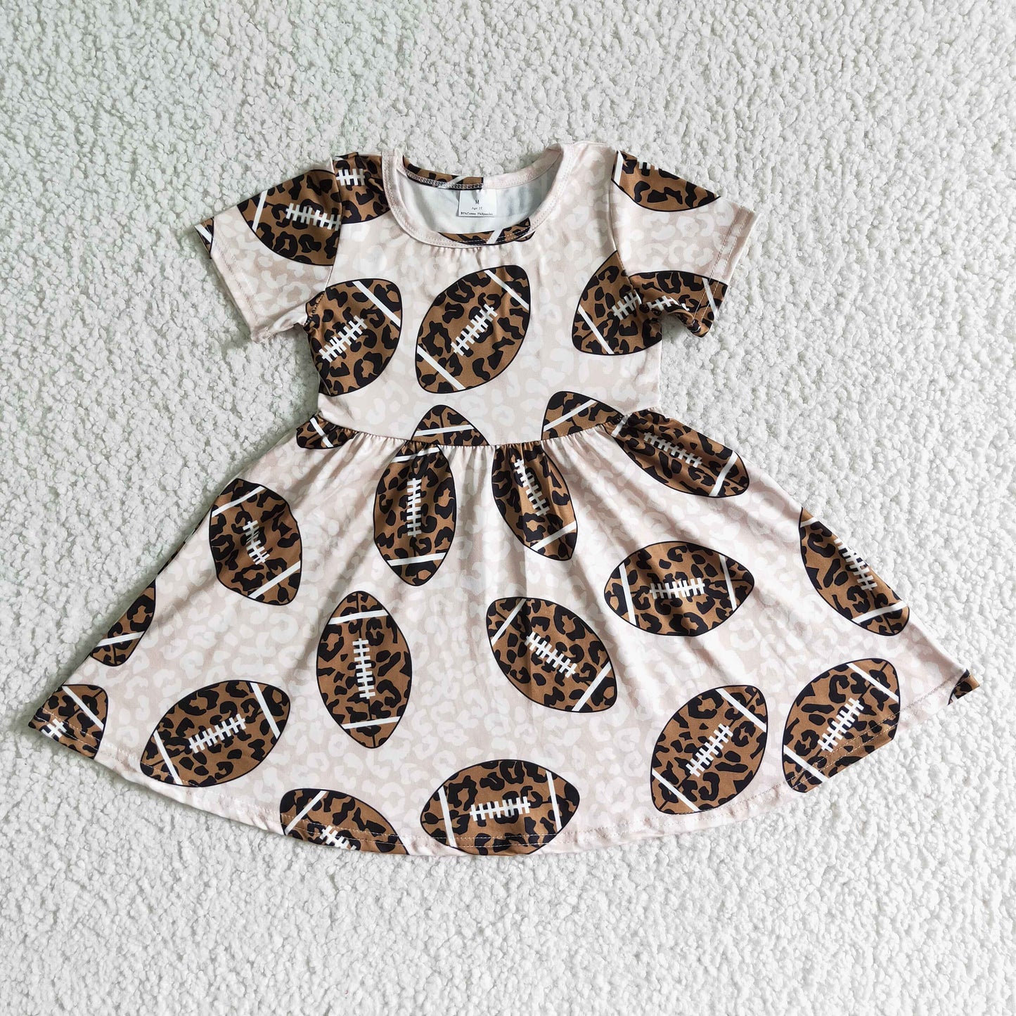 baby girls short sleeve football dress