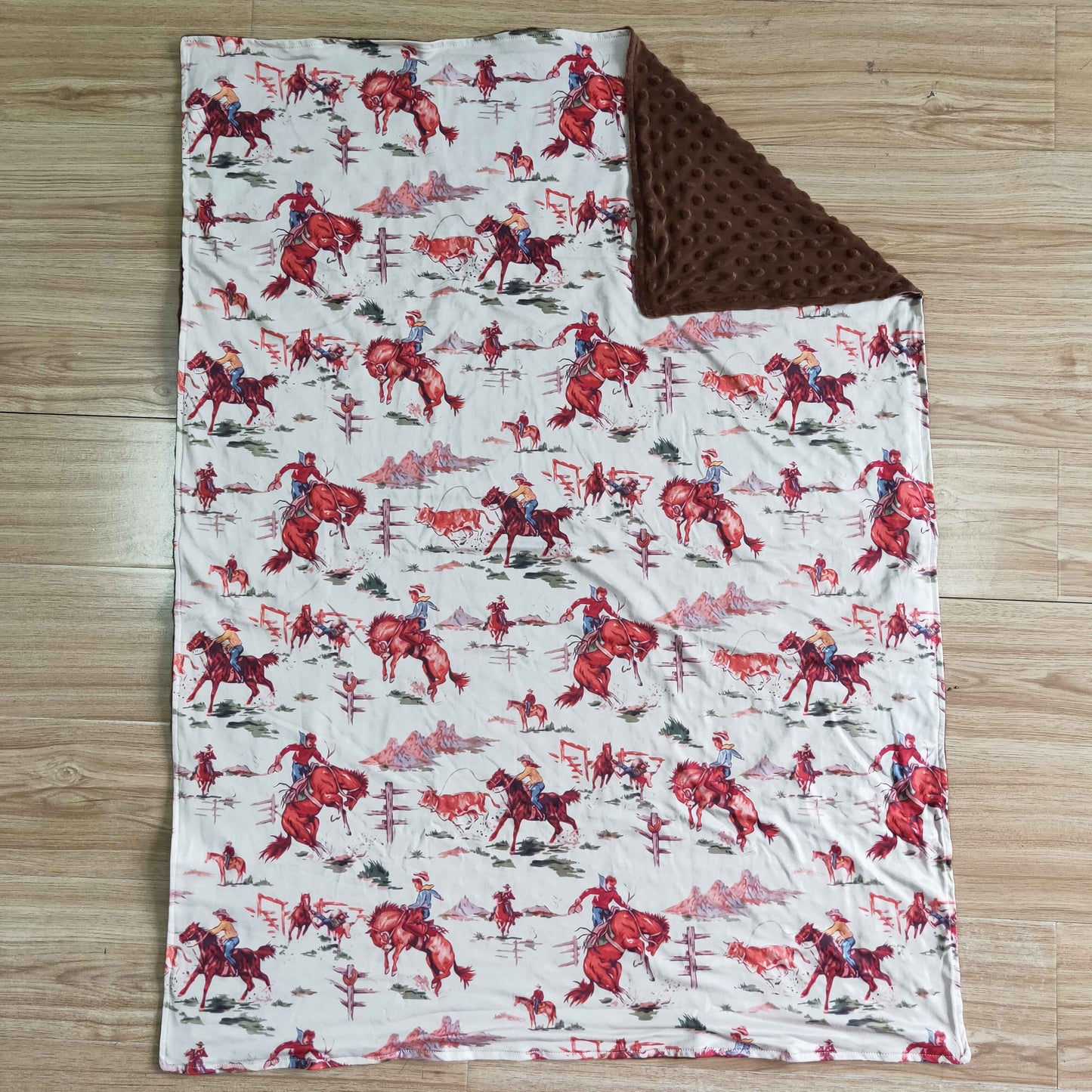 cowboy western fleece blanket