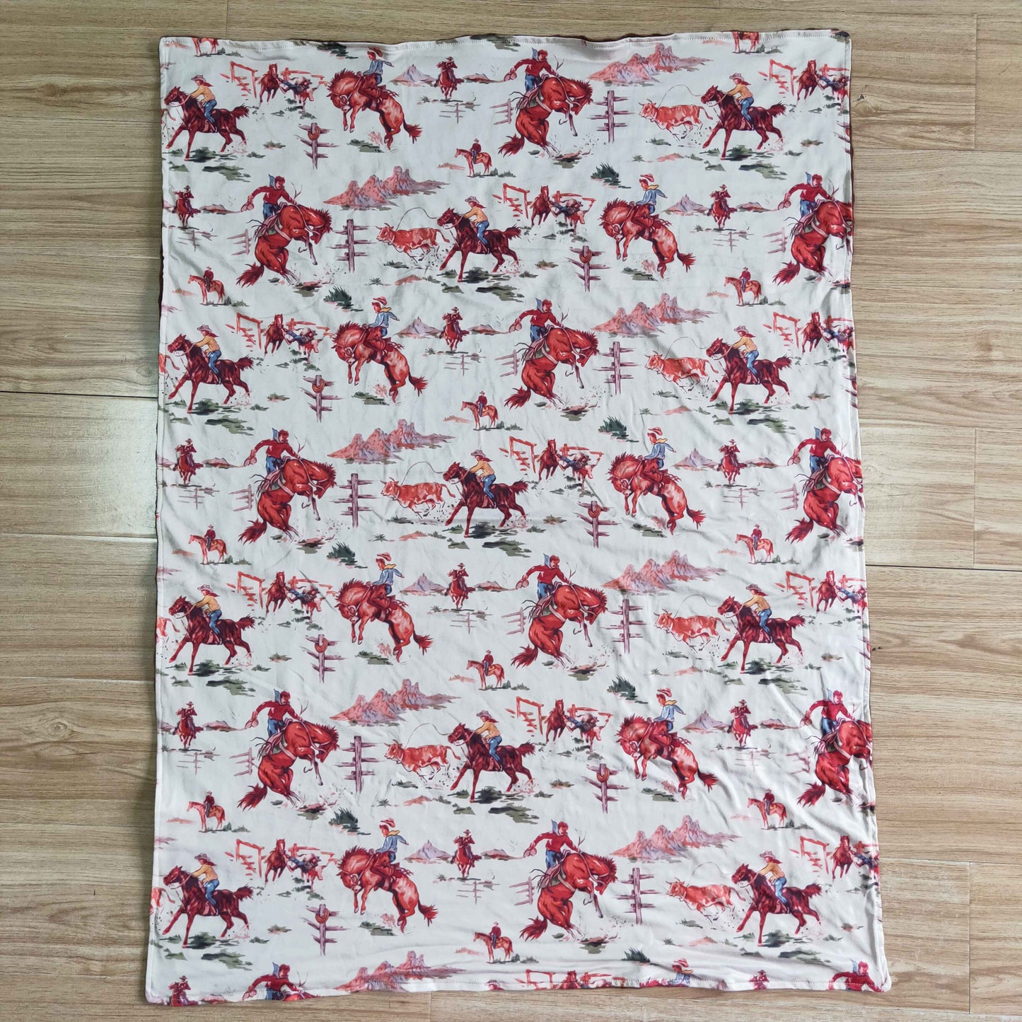 cowboy western fleece blanket