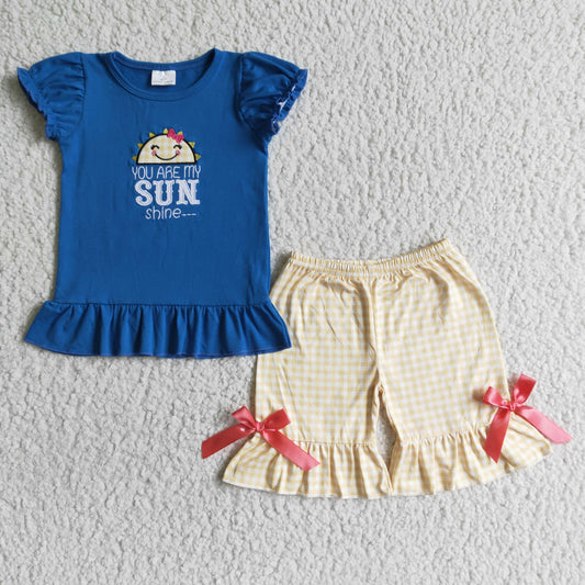 girls u are my sunshine summer outfit