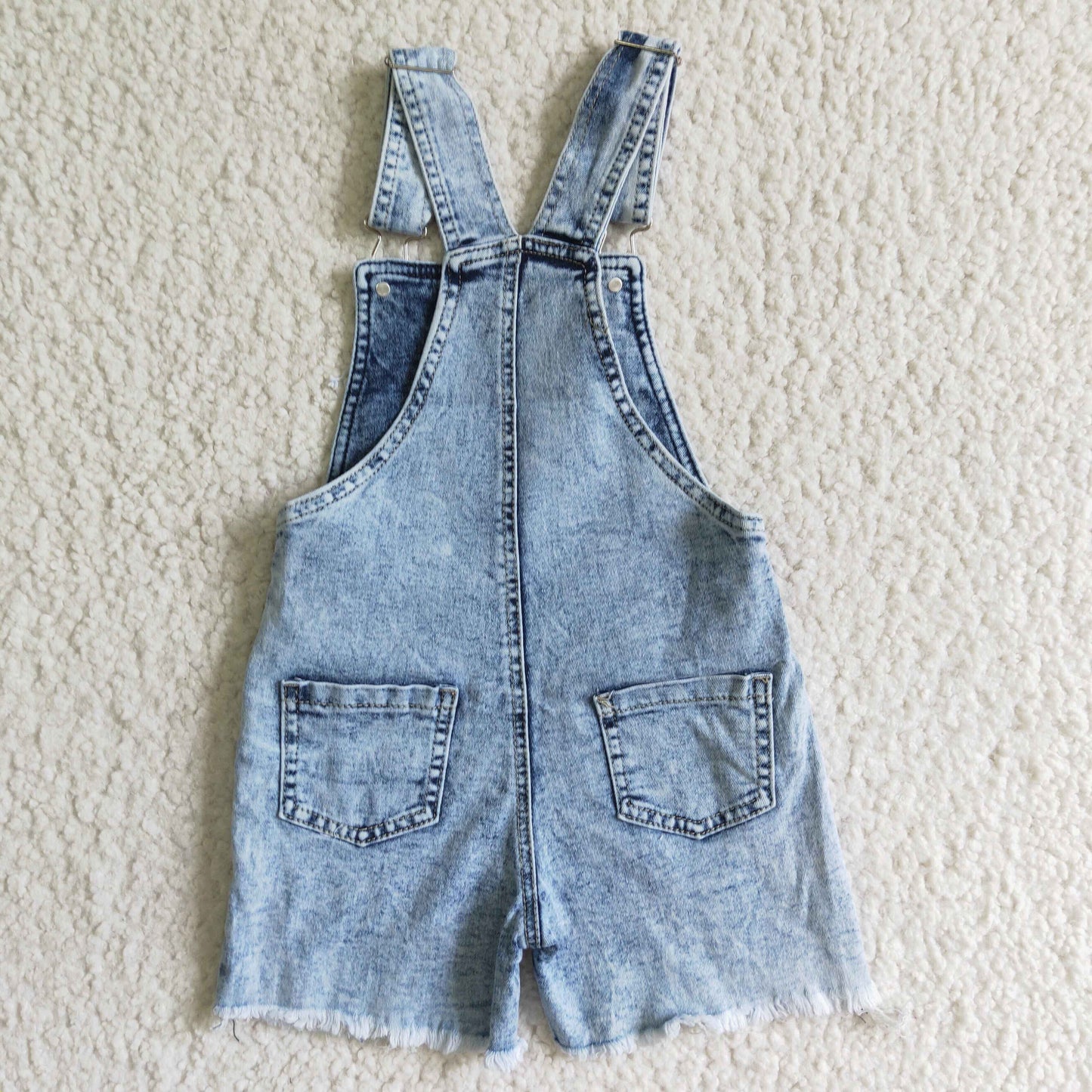 infant toddle girls peach denim overall