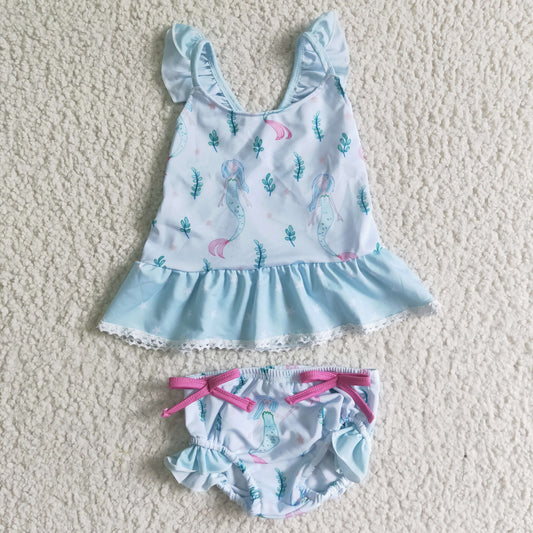 baby girls kids 2pcs summer swimsuit