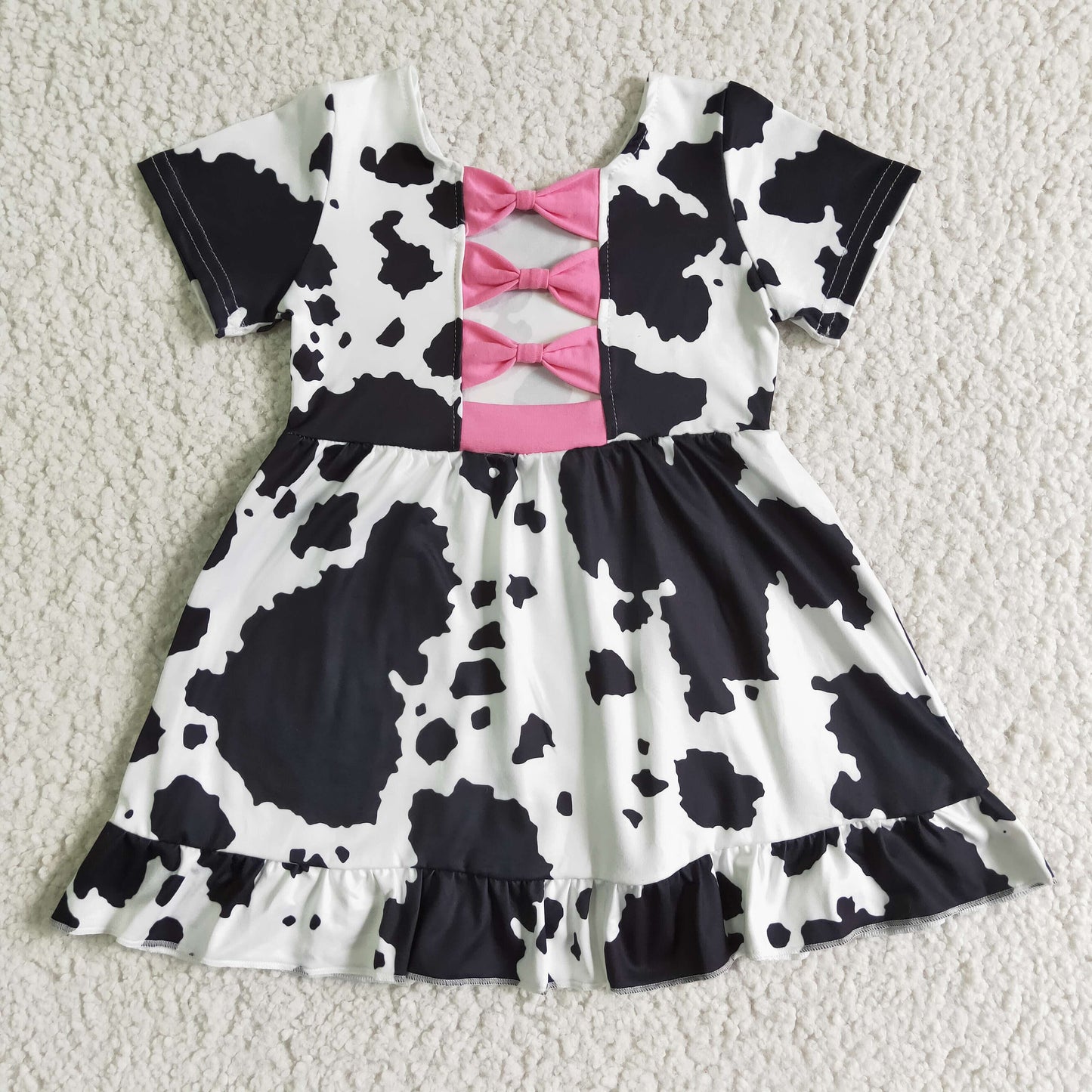 infant baby boy short sleeve cow dress