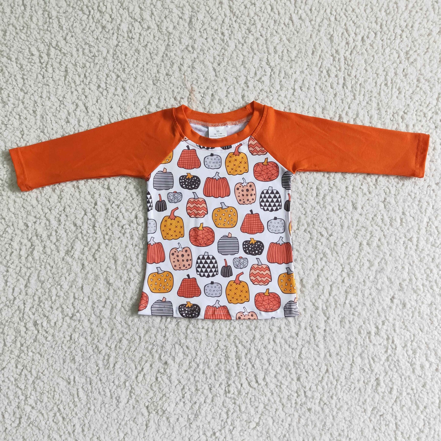 boys pumpkin long sleeve top