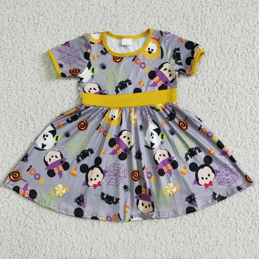 baby girl short sleeve cartoon Halloween dress