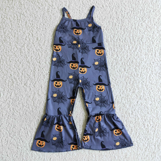 kids Halloween pumpkin jumpsuit