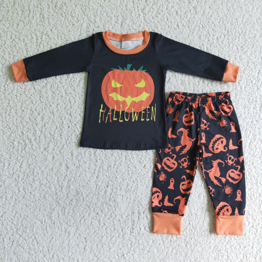boy long sleeve Halloween pajama set