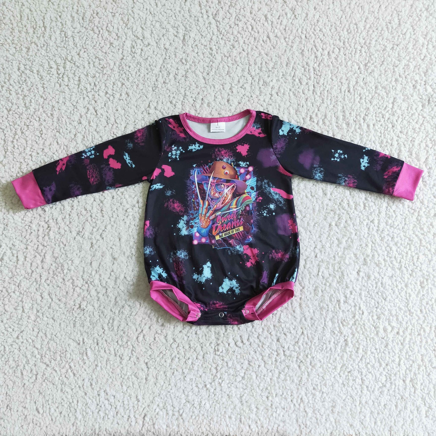 girls long sleeve Halloween romper