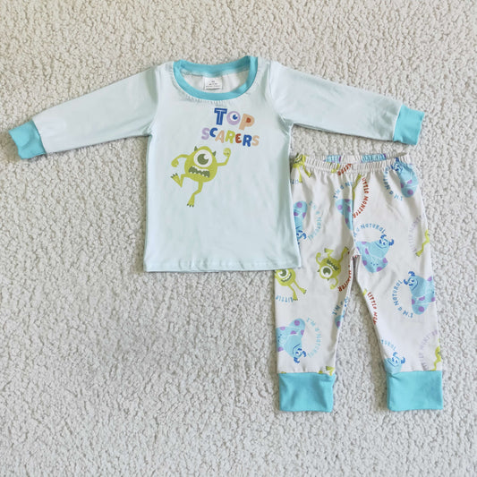 boy blue cartoon pajama set