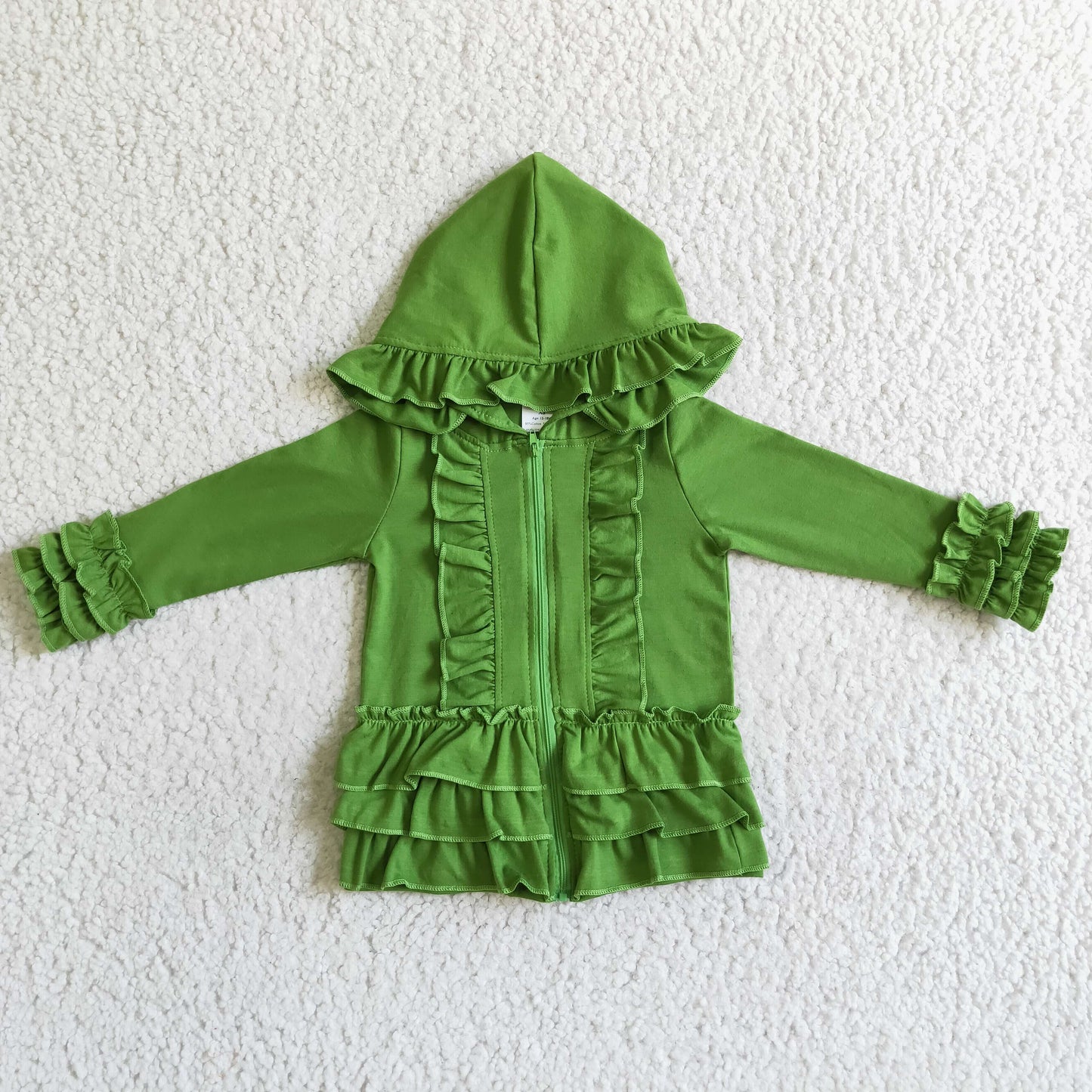 baby green long sleeve cotton hoodie top