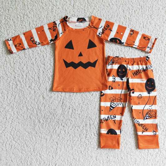 boy girls long sleeve Halloween pajama set