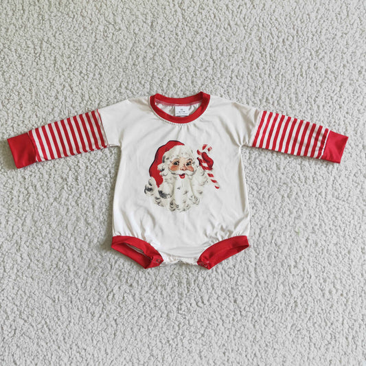 girl long sleeve Santa Claus Christmas romper