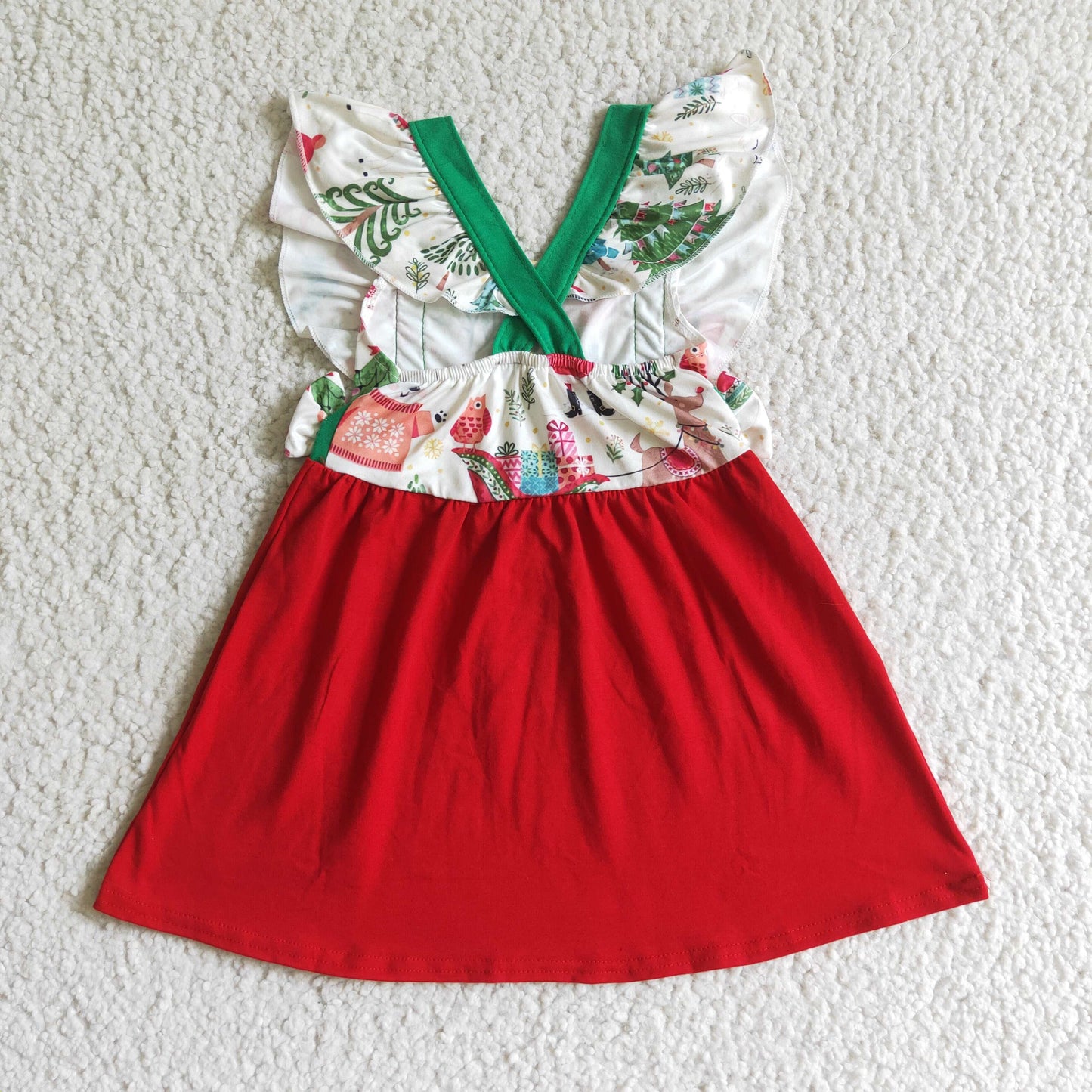 baby girls Christmas bow dress