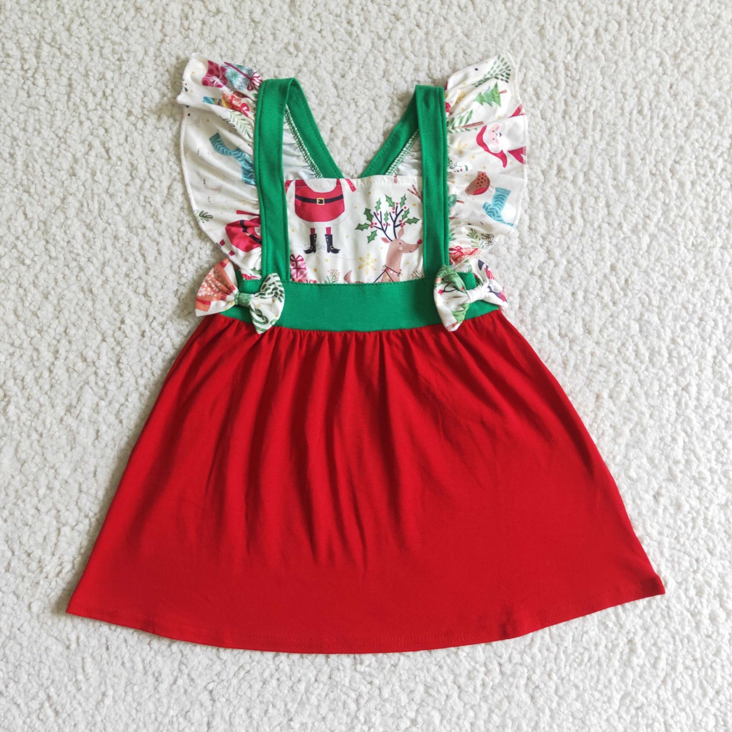 baby girls Christmas bow dress