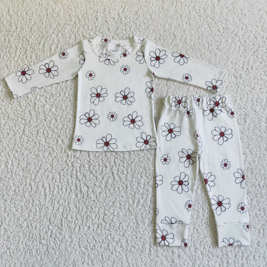 baby girls flower  pajama set