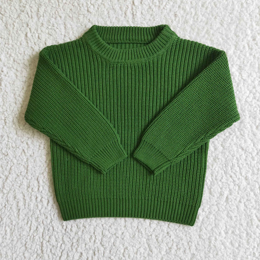 girls long sleeve forest green sweater