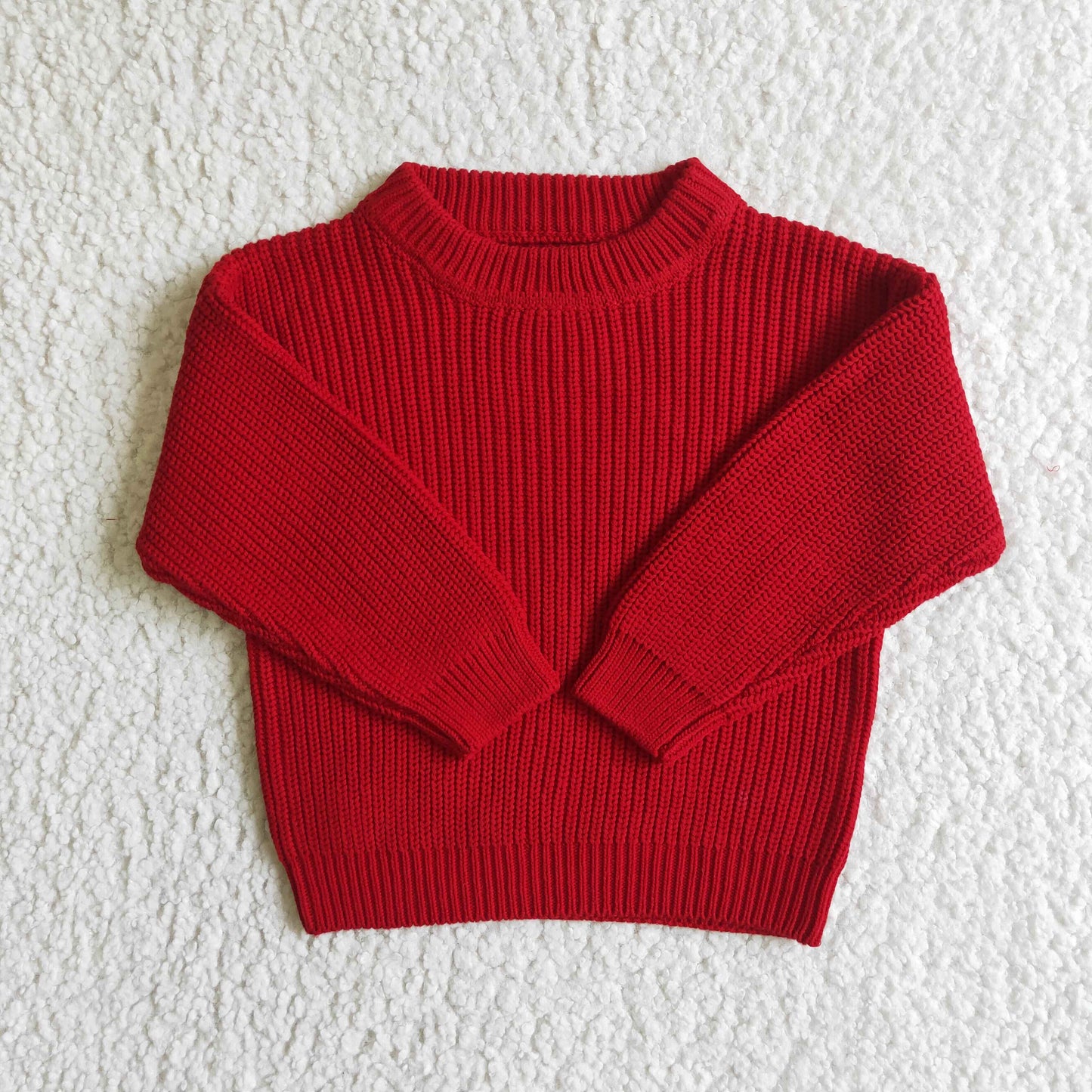 girls long sleeve red sweater