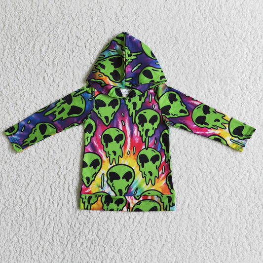 baby boy long sleeve Halloween skull  hoodie top