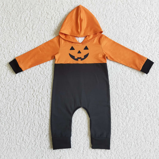 boy long sleeve Halloween hoodie romper