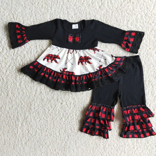 Baby girls long sleeve Christmas outfits