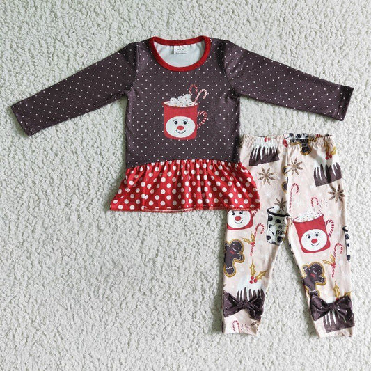 baby girls Christmas cup outfit