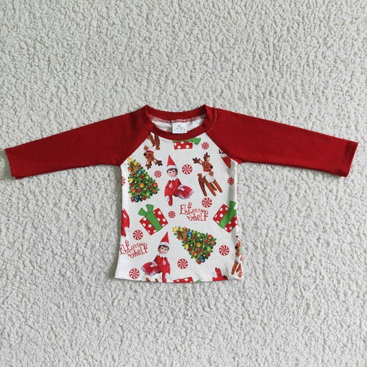 baby girls long sleeve Christmas t-shirt