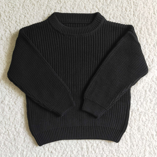 girls long sleeve black sweater