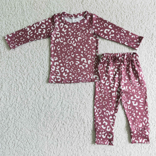 baby girls leopard  pajama set