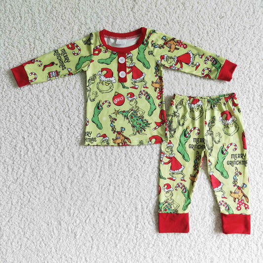 boy long sleeve Christmas pajama set