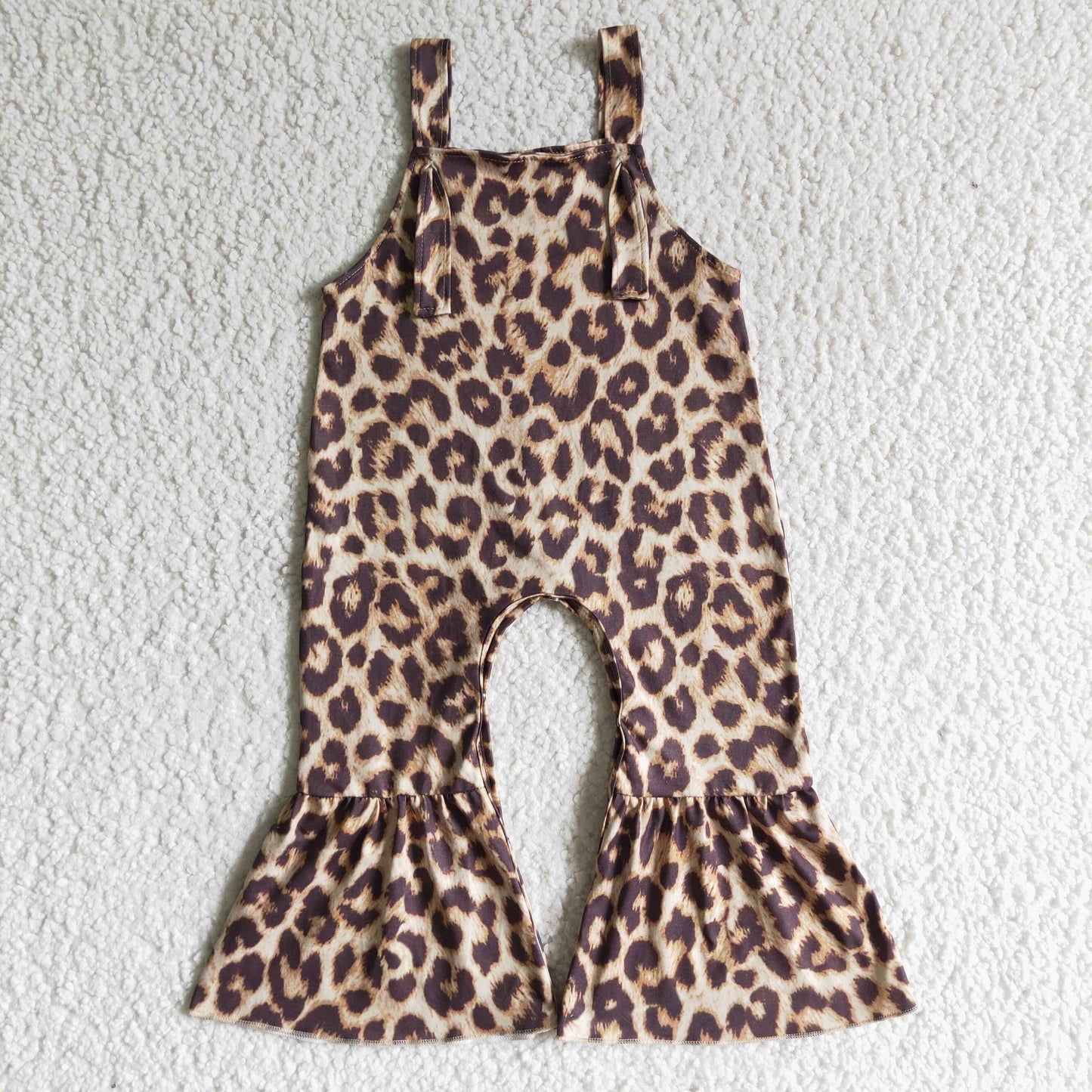 milk silk leopard suspender pants
