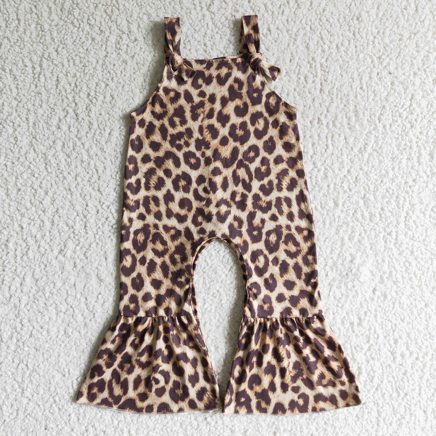 milk silk leopard suspender pants